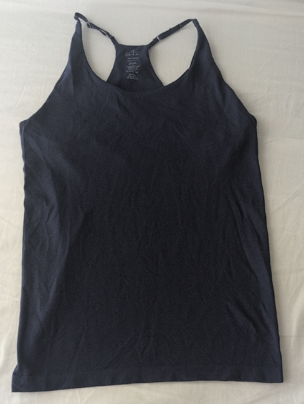 BKE Navy Adjustable Strap Racerback Tank